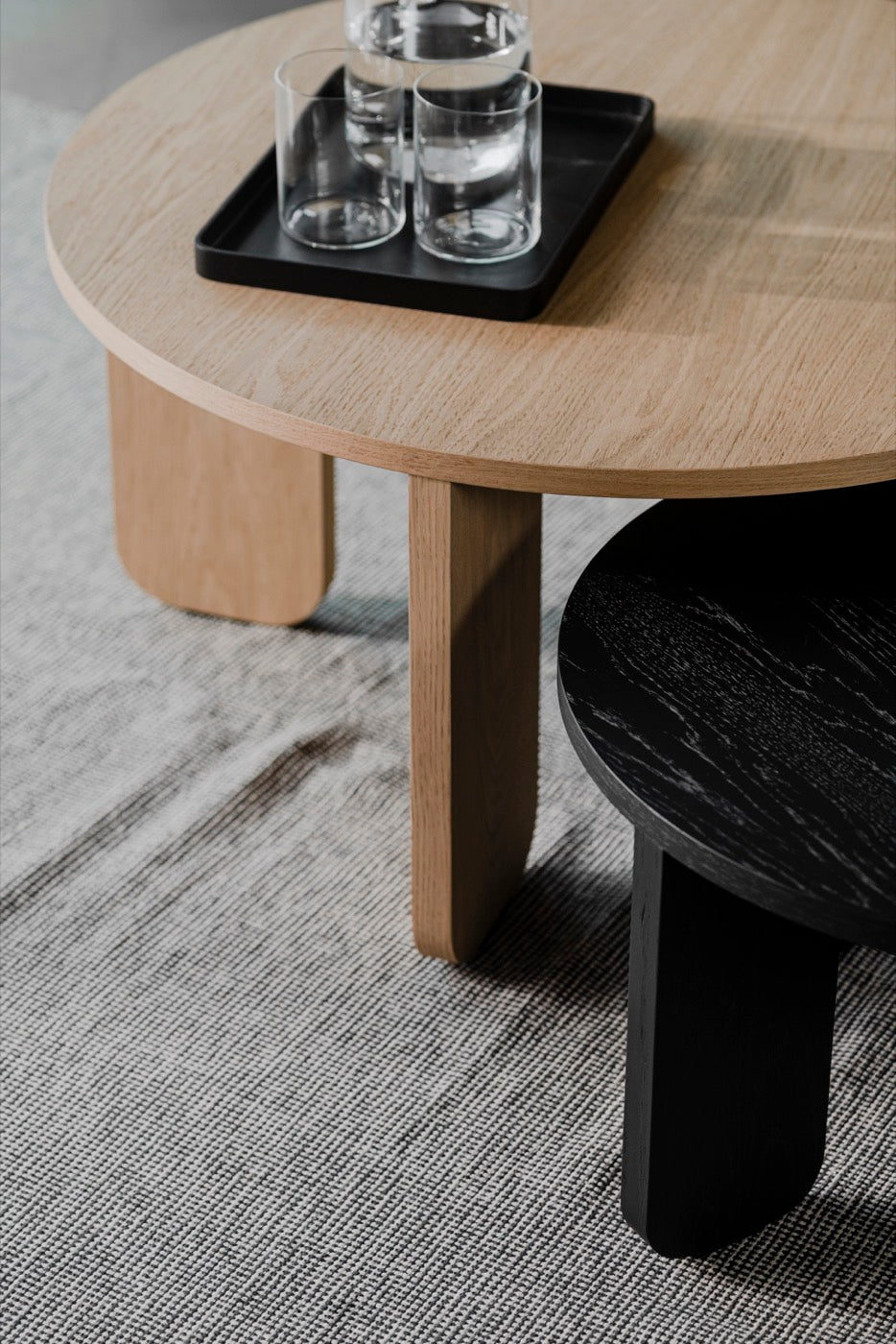 black coffee-tables indoor living-room oak 