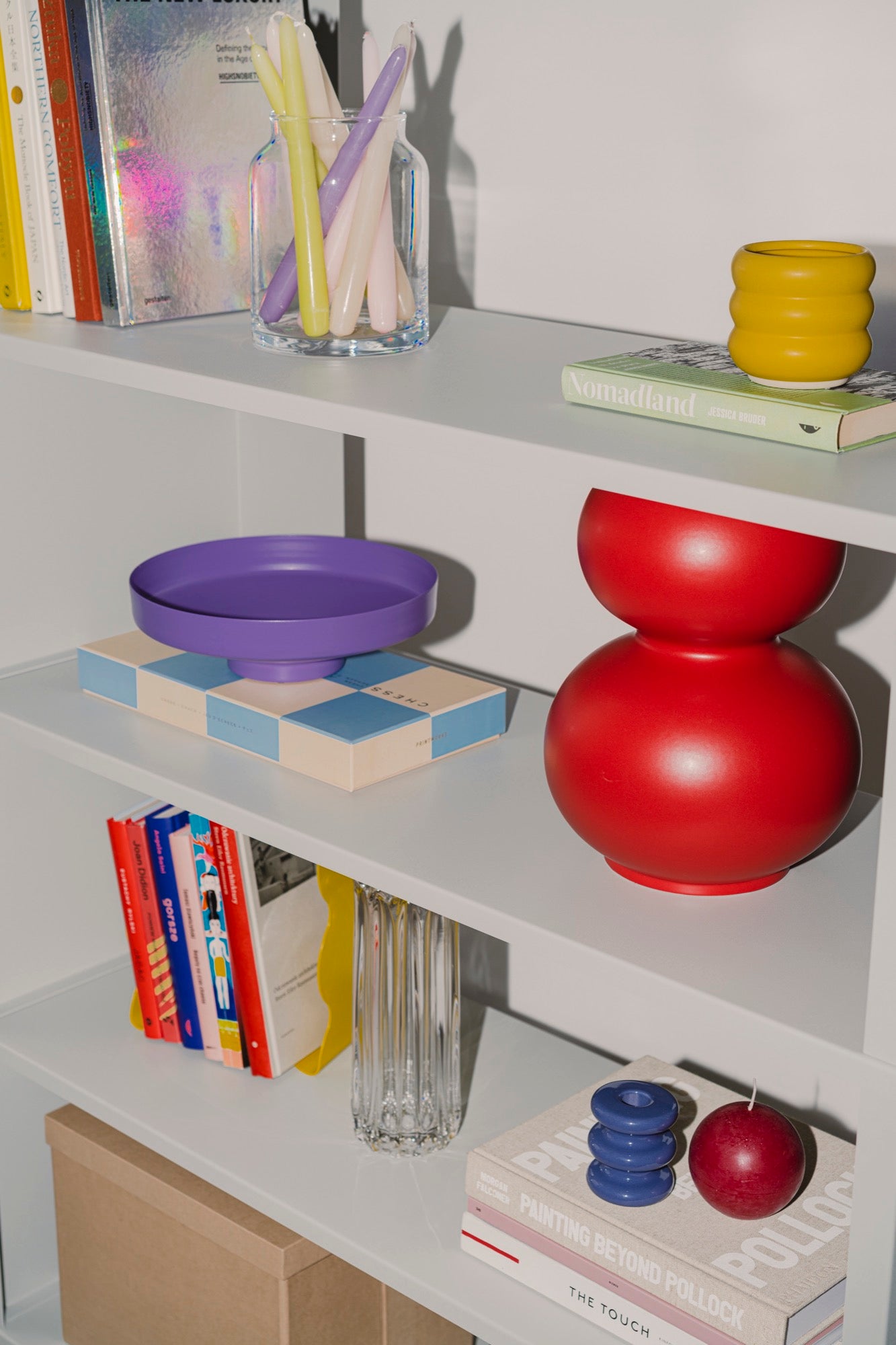 dining-room gift-guide indoor red vases bedroom bookends bowls home-office light-grey living-room pink shelving-units violet yellow 