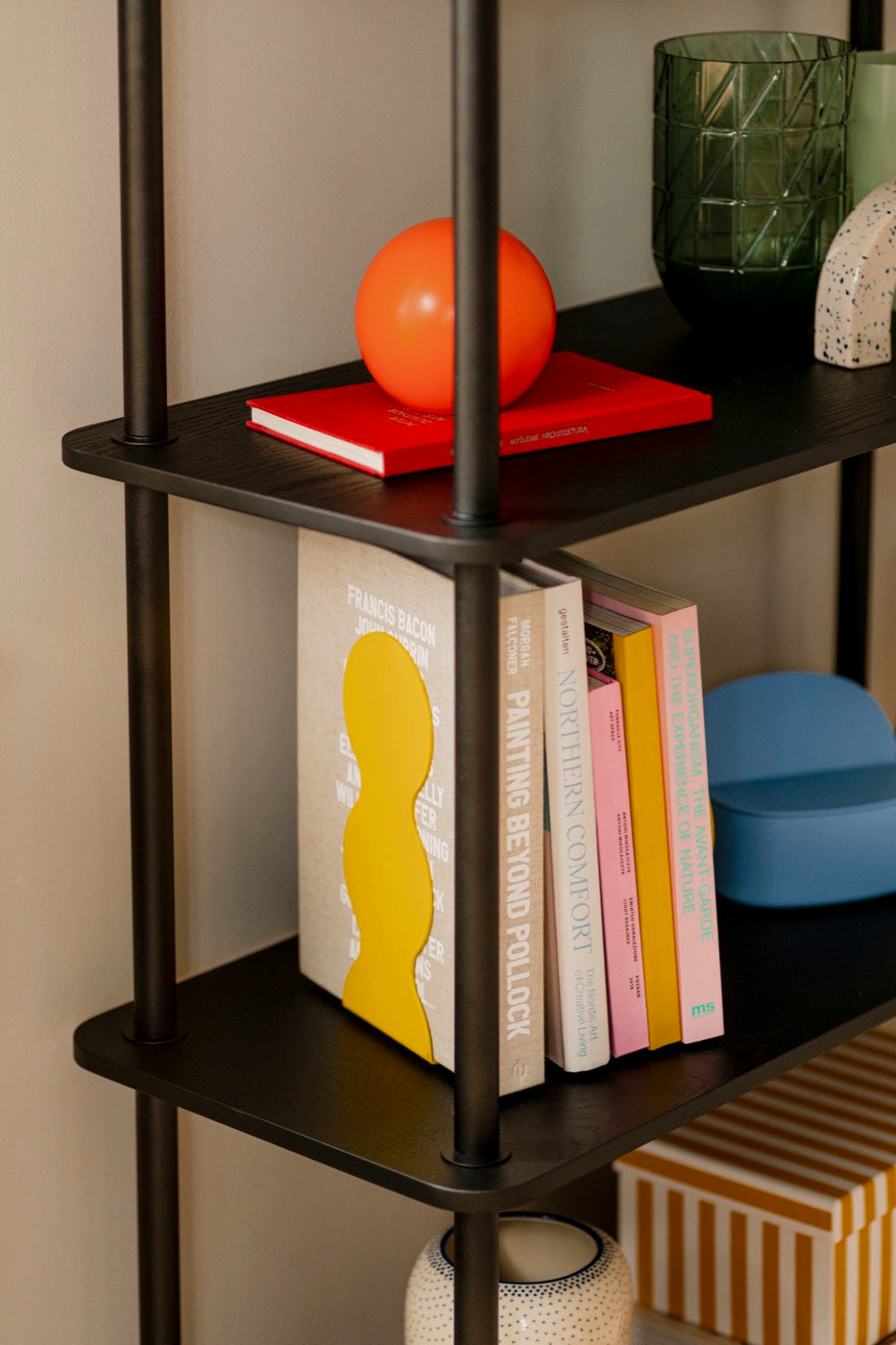 black bookends gift-guide home-office indoor living-room yellow 