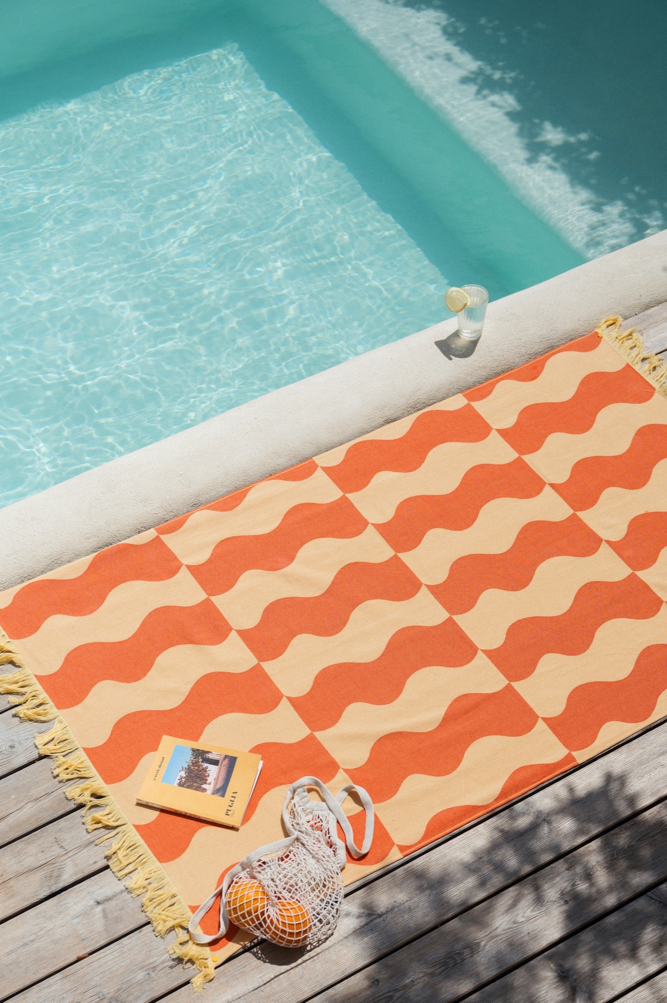 balkon-ogród plaża-ręczniki pomarańczowy Na zewnątrz lato-wnętrze-prezent-przewodnik żółty 