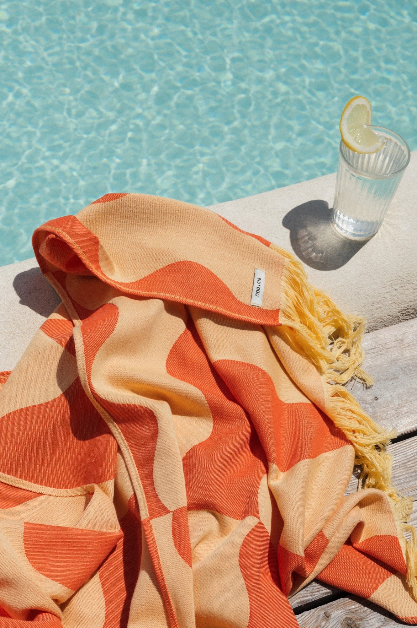 balcon-jardin serviettes de plage orange Extérieur été-intérieur cadeau-guide jaune 