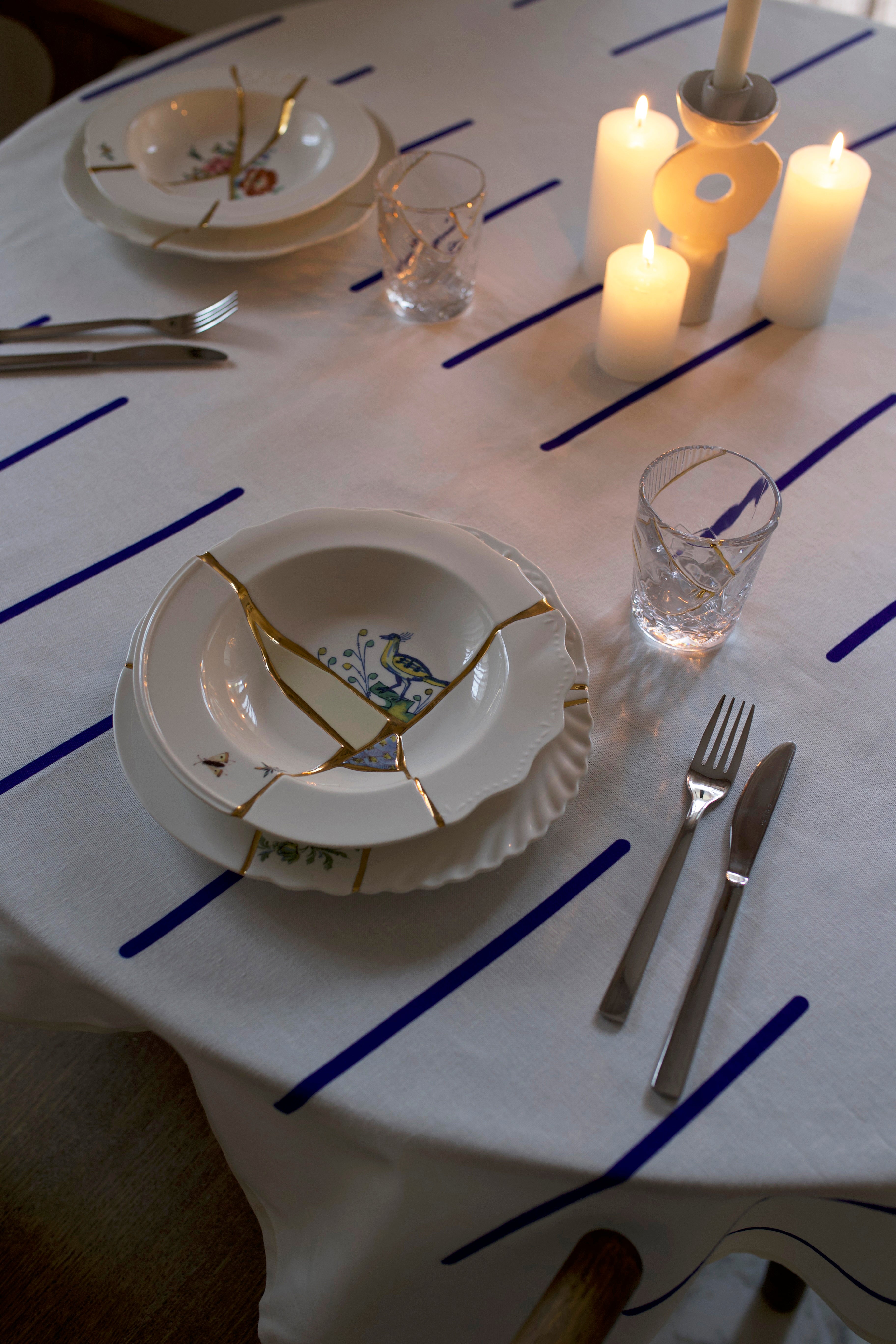 blue dining-room indoor tableware 