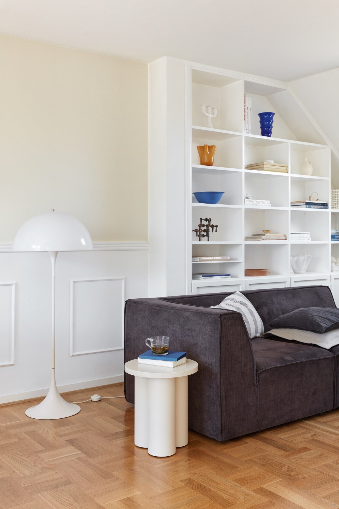 beige indoor living-room stools 
